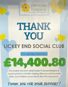 Primrose Hospice - Money Raised