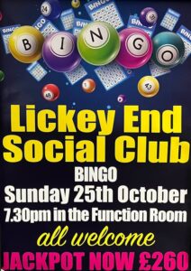 Bingo 25th October 2026