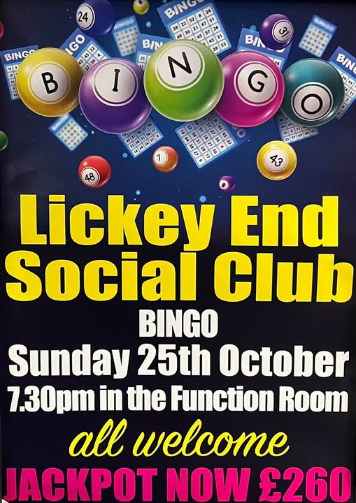 Bingo 25th October 2026